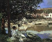 Claude Monet River Scene at Bennecourt painting